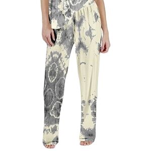 Beyond This Plane | Cream and Gray Tri Dye Wide Leg Lounge Pants (Size 4X)